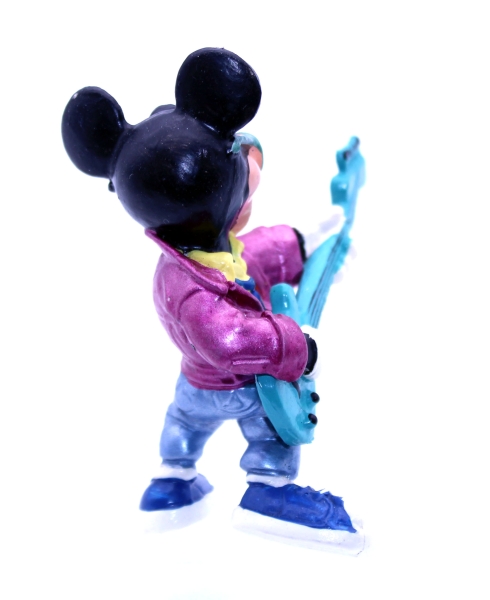 Micky Maus Figur mit Gitarre und Blouson von Bullyland